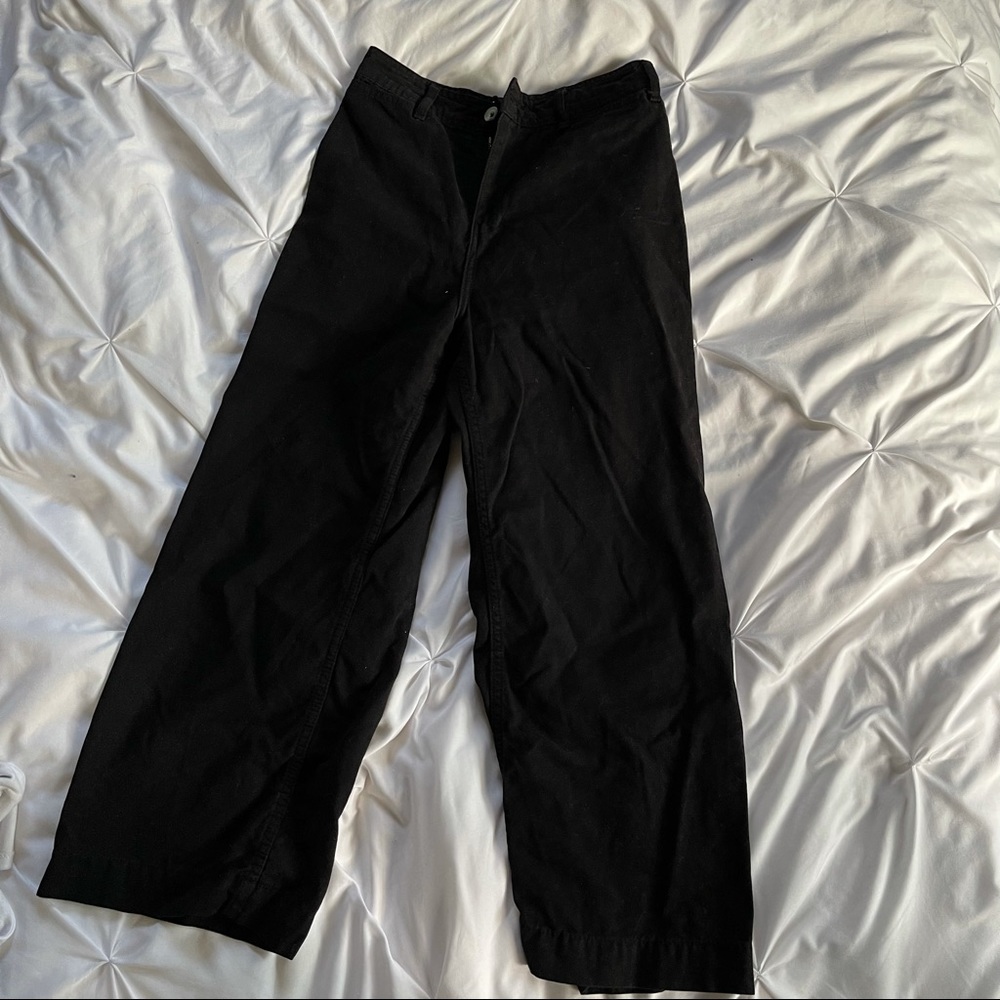 Free People Black Wide Leg Jean